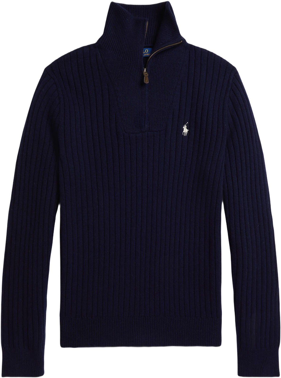 Rib-Knit Wool-Cotton Sweater