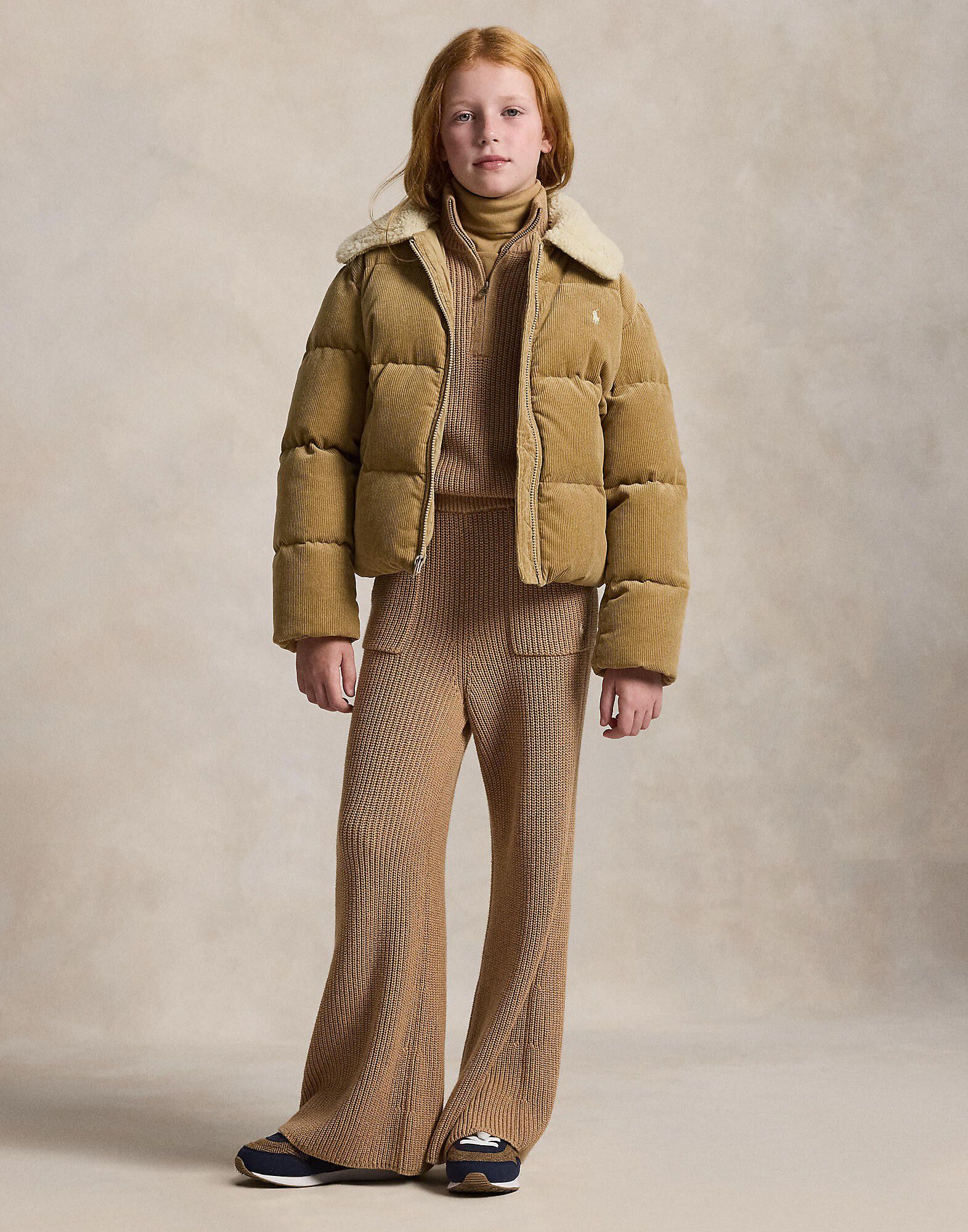 Cotton Wide-Leg Sweater Pant