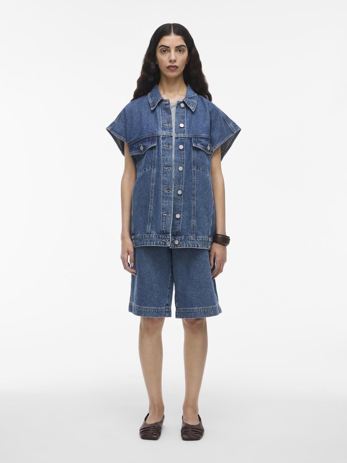 Roujolie Oversized Denim Vest