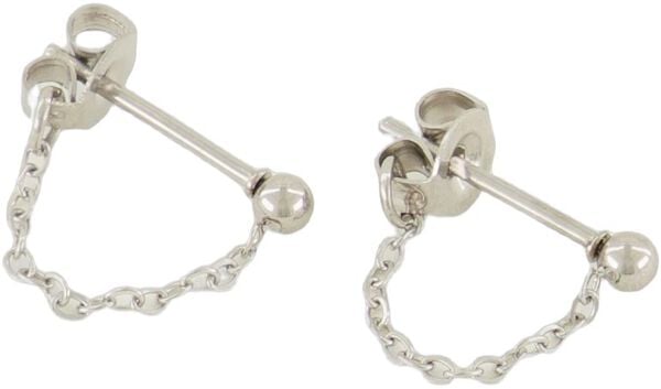 Chain ball earrings