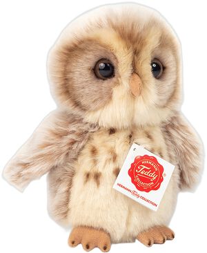 Teddy Hermann - Ugle lysebrun 16 cm