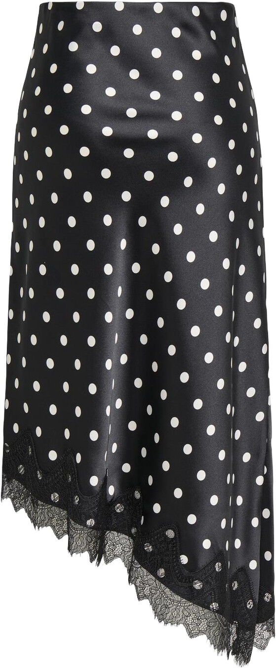 Onlbella Slanted Satin Lace Skirt Wvn