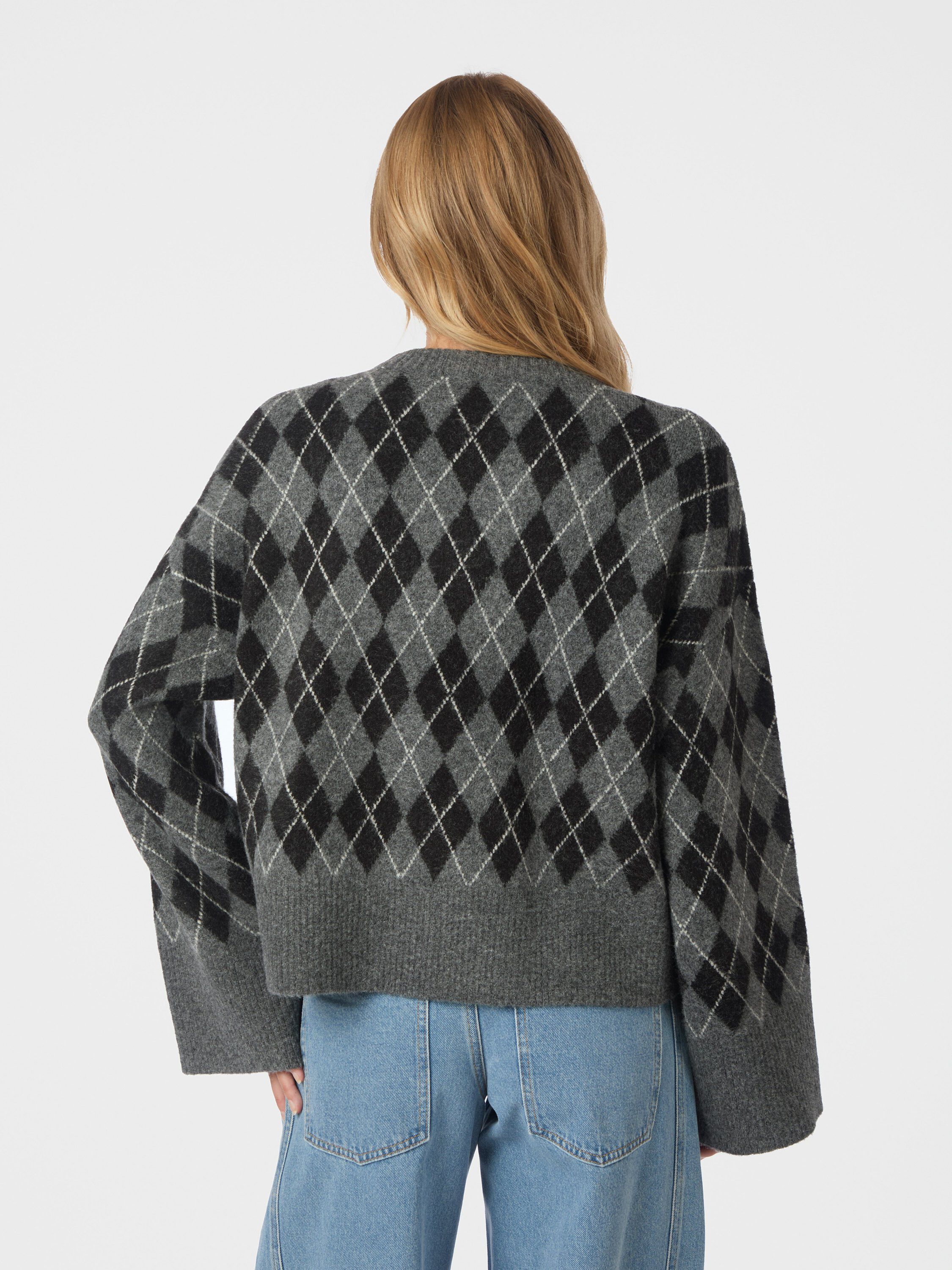 Kick Check Knit Blouse
