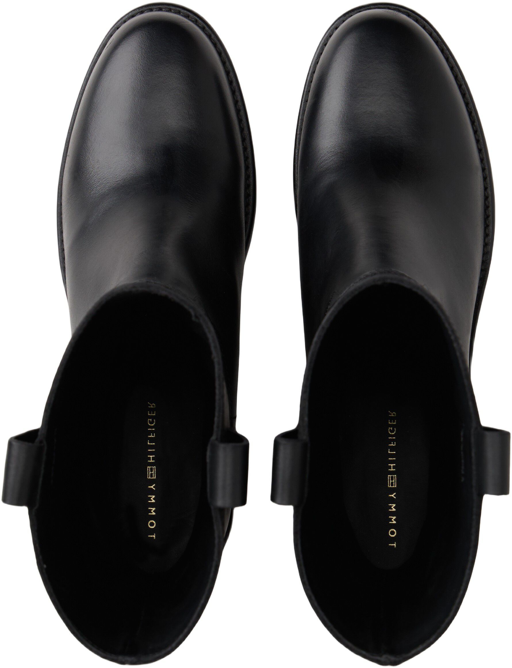 RIDING LTHR MID BOOT BLOCK HEEL