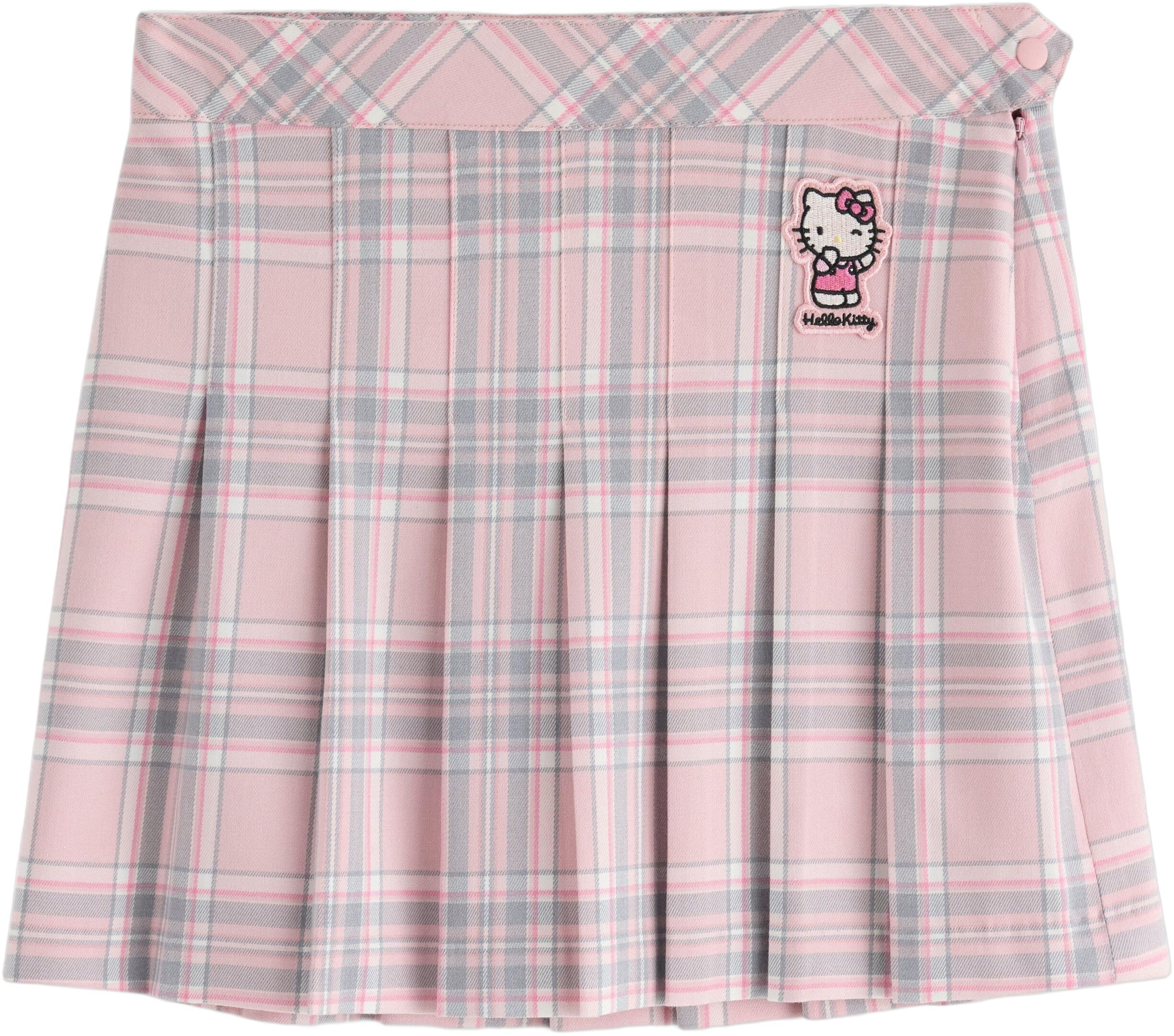 Woven skirt with pleated design, ch