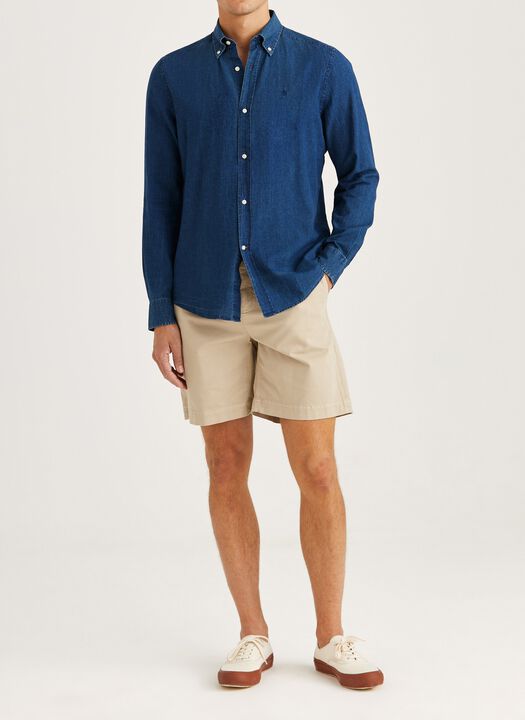 Linen Indigo Shirt-Classic Fit