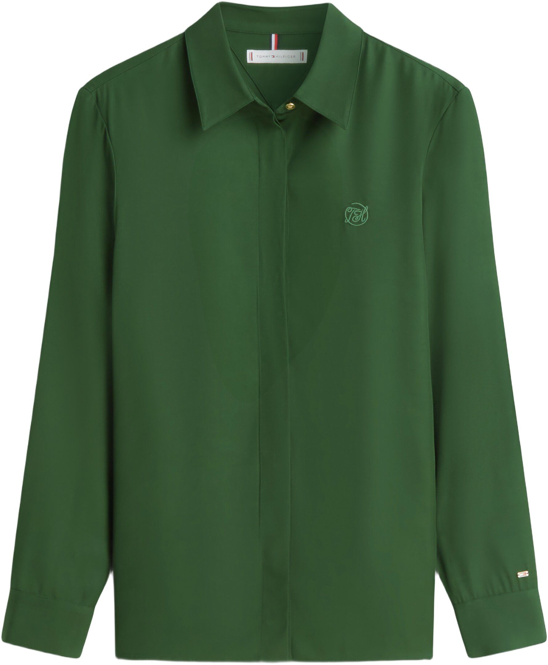 Regular Fit Concealed Placket Twill Shirt