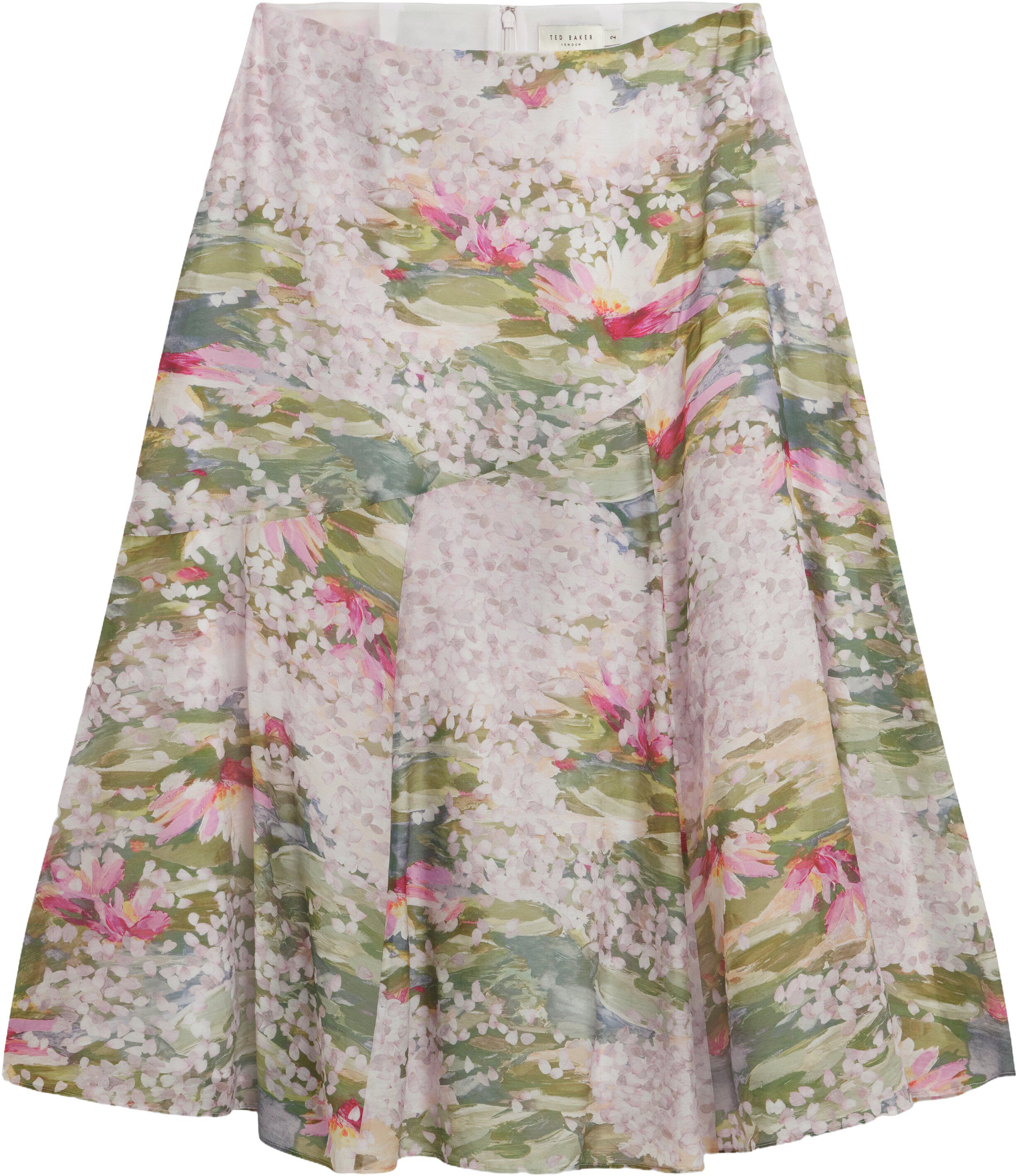 LAYDA Printed Midi Skirt With Diago
