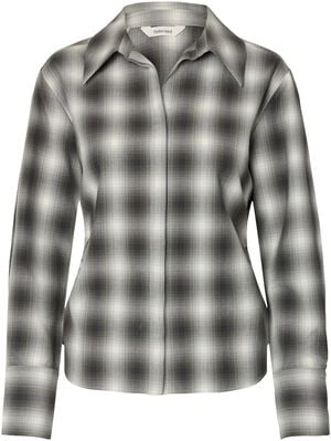 SLFMAYA SLIM LS CHECKED SHIRT EX