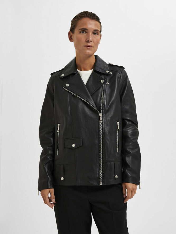 SLFMADISON LEATHER JACKET NOOS