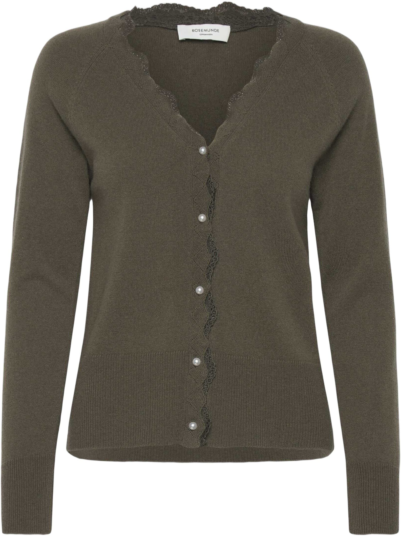 RWLaica Cashmere LS V-neck Lace Cardigan