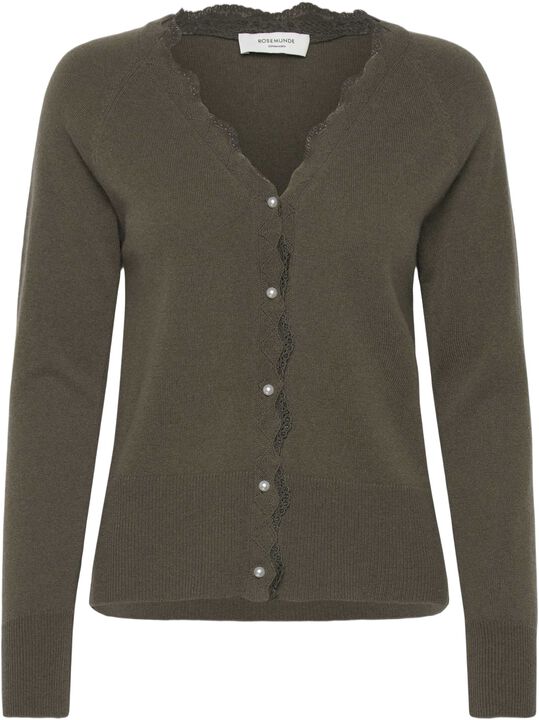 RWLaica Cashmere LS V-neck Lace Cardigan