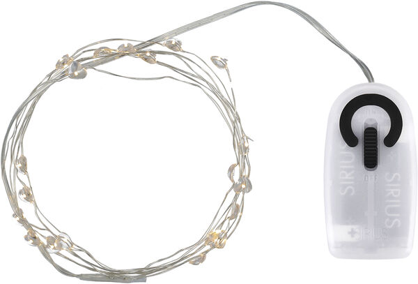 Lærke hjerte 20 lys klar/sølv