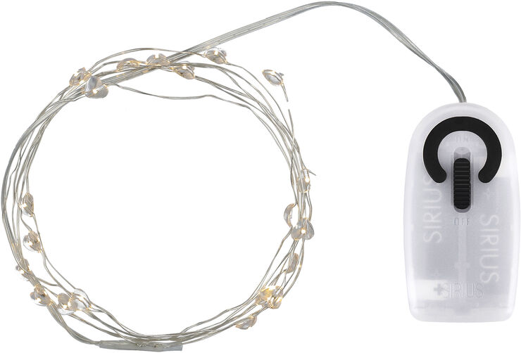 Lærke hjerte 20 lys klar/sølv