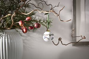 Hammersh&oslash;i Christmas Kugle 2026 &Oslash;6 cm hvid m. deko