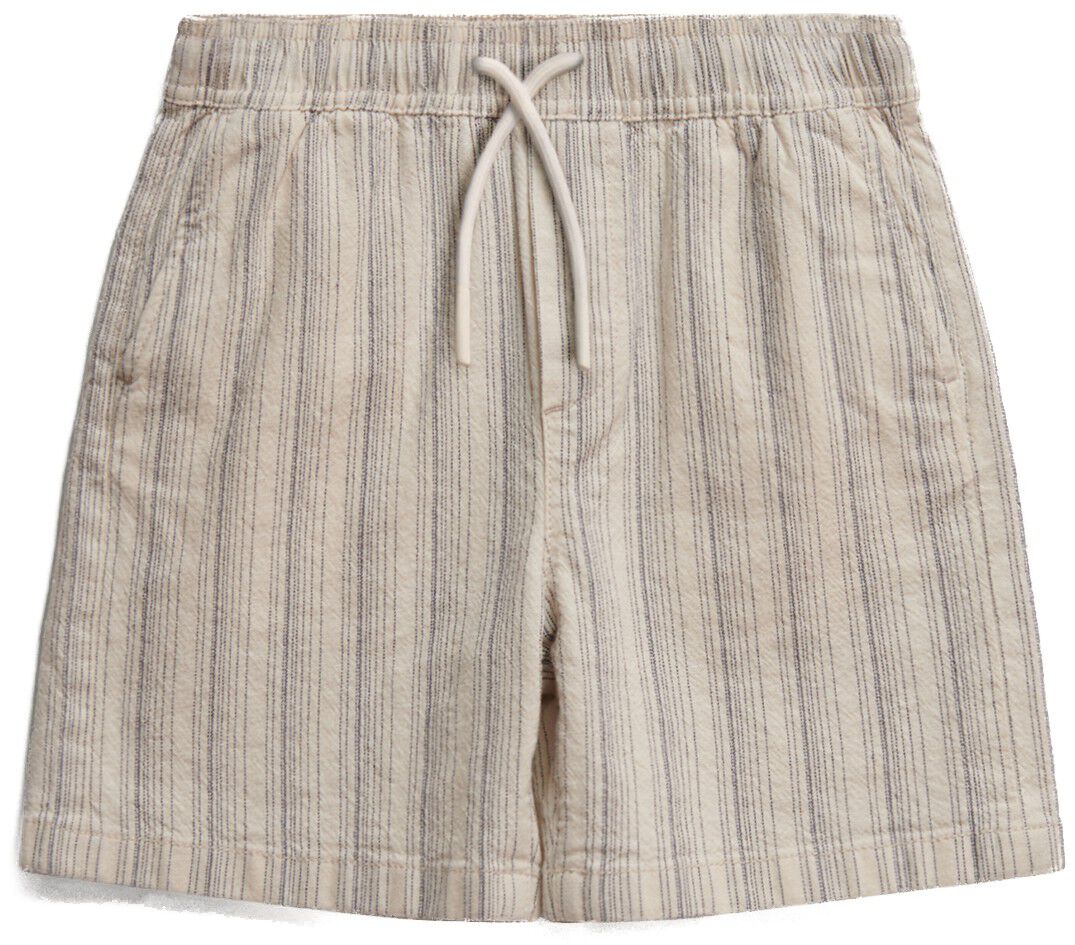 Striped Linen Drawstring Shorts
