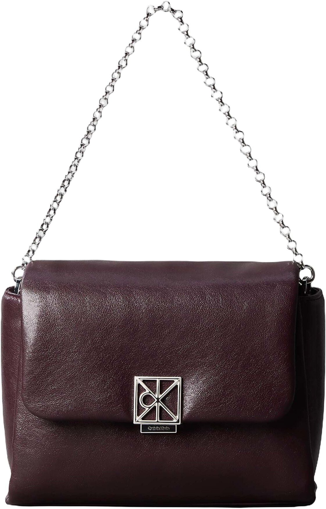 Padded Emblem Hardware Crossbody Bag