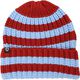 Danefolklore Chunky Wool Beanie Dk Brick/Lt Blue Grey