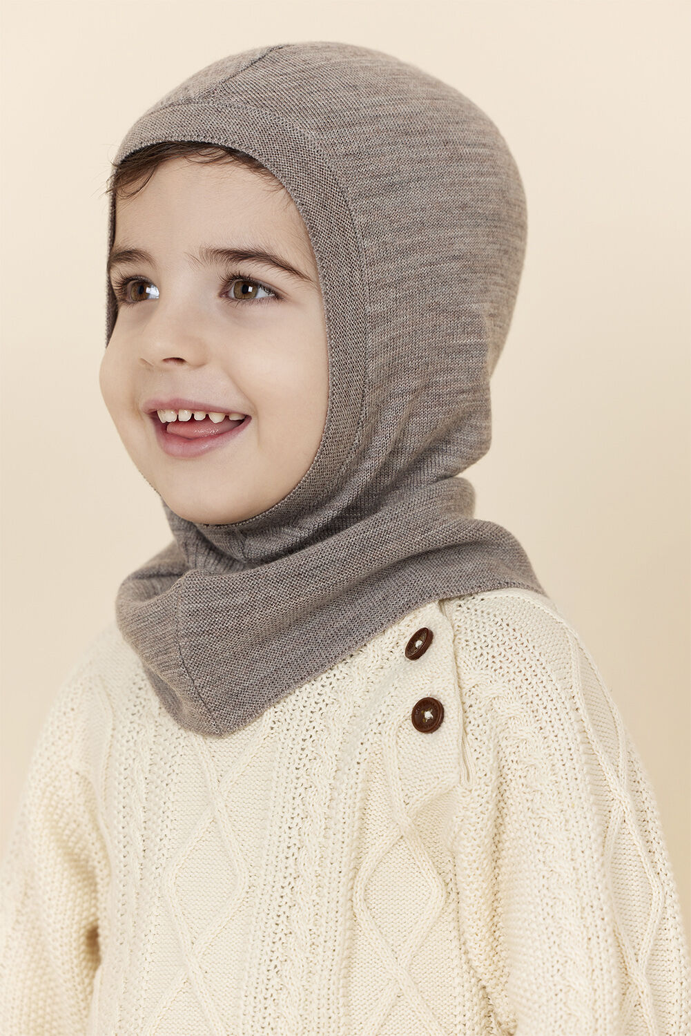 Lt. Knitted Merino Balaclava With Frill