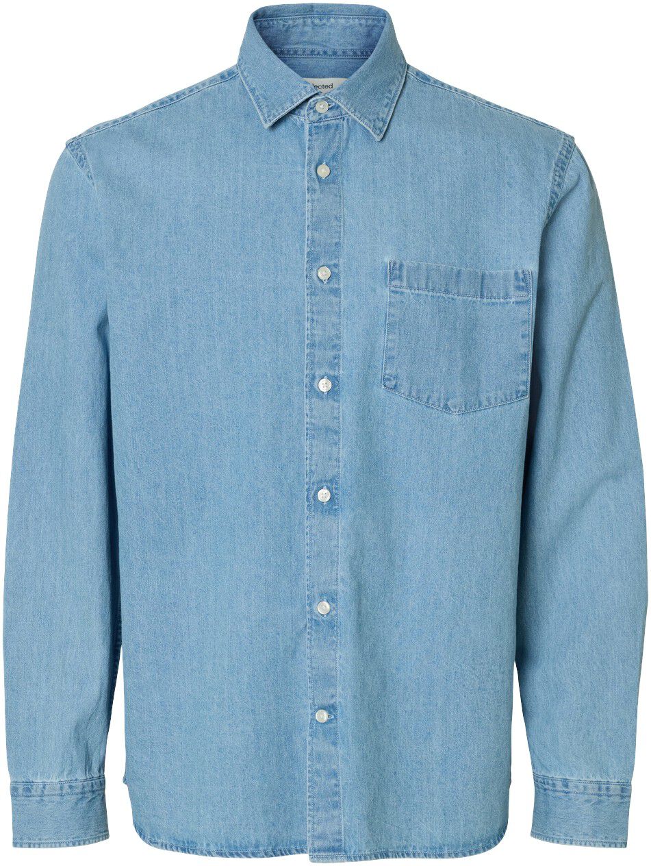 Slmregclaus Carlo Denim Ls Shirt Noos