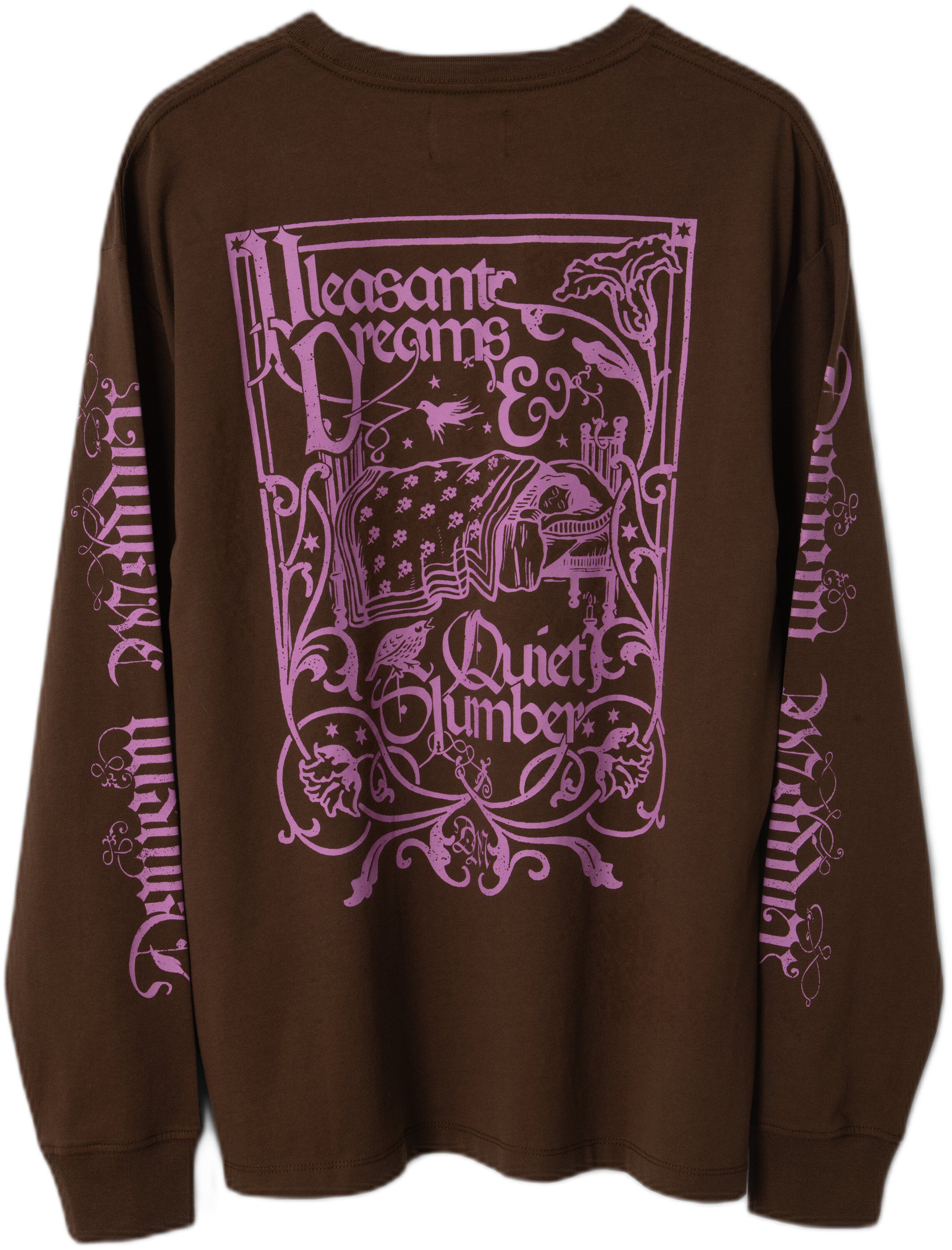 PLEASANT SLUMBER LS GRAPHIC TEE - CHOC