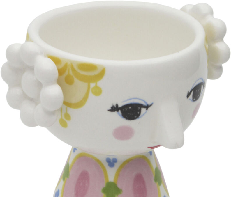 Eva Fyrfadsstage &Oslash;6. 5 cm gul/lavendel 2 stk.