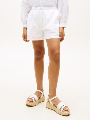 Broderie Anglaise Wide Leg Shorts