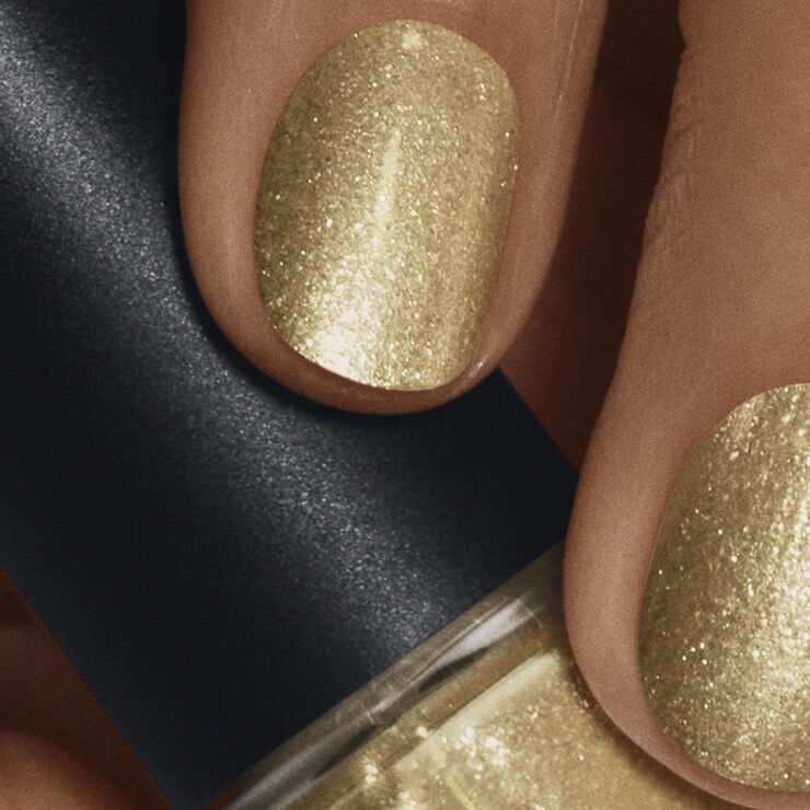 Nail Polish Glitter Gold