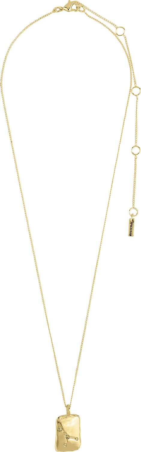 CANCER recycled Zodiac Sign necklace, gold-plated