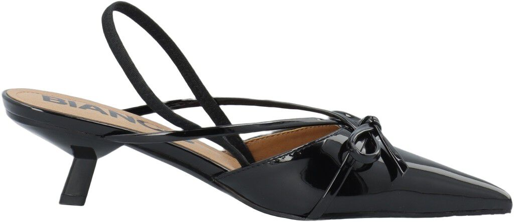 BIAKRISTIN Kitten Heel Bow Slingback Faux Leather
