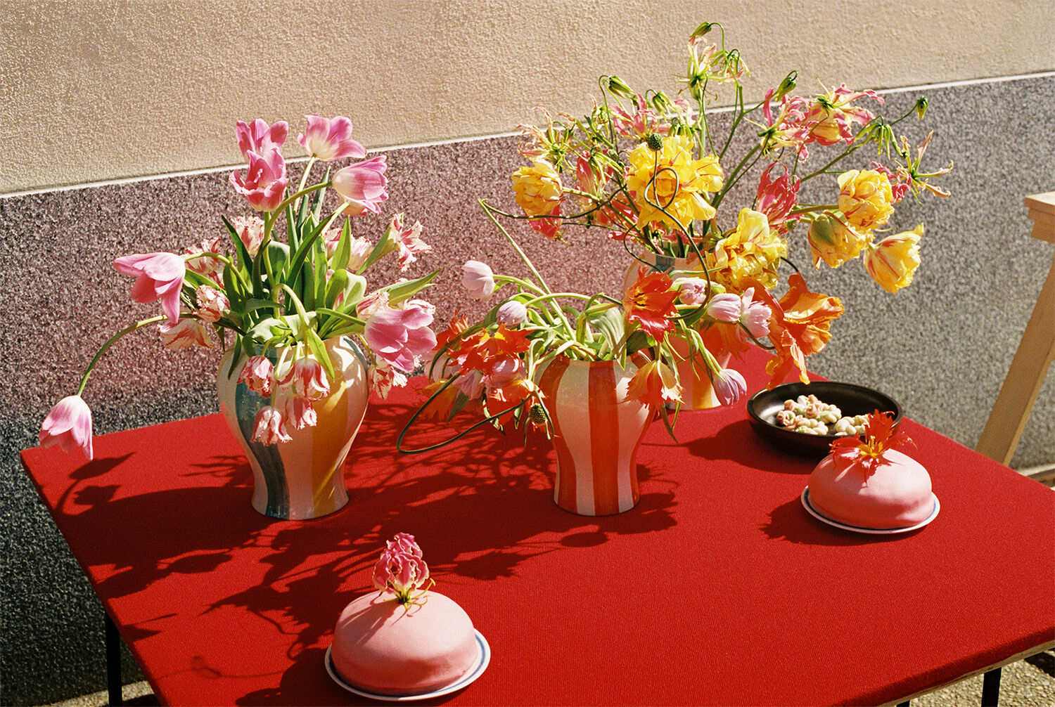 Sobremesa Stripe Vase-Large-Green a