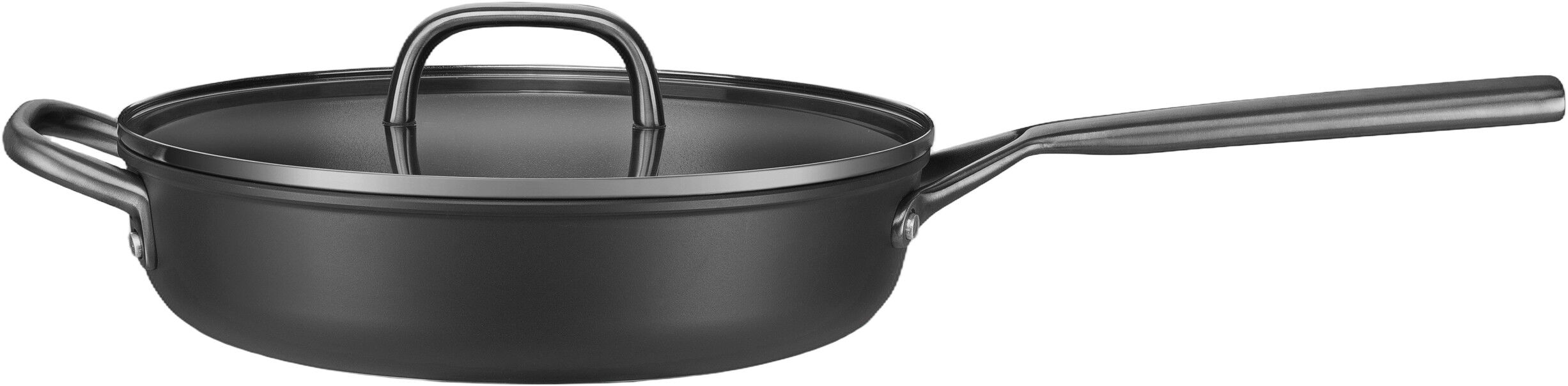Milano, Sautepanne med glasslokk 28 cm, Aluminium