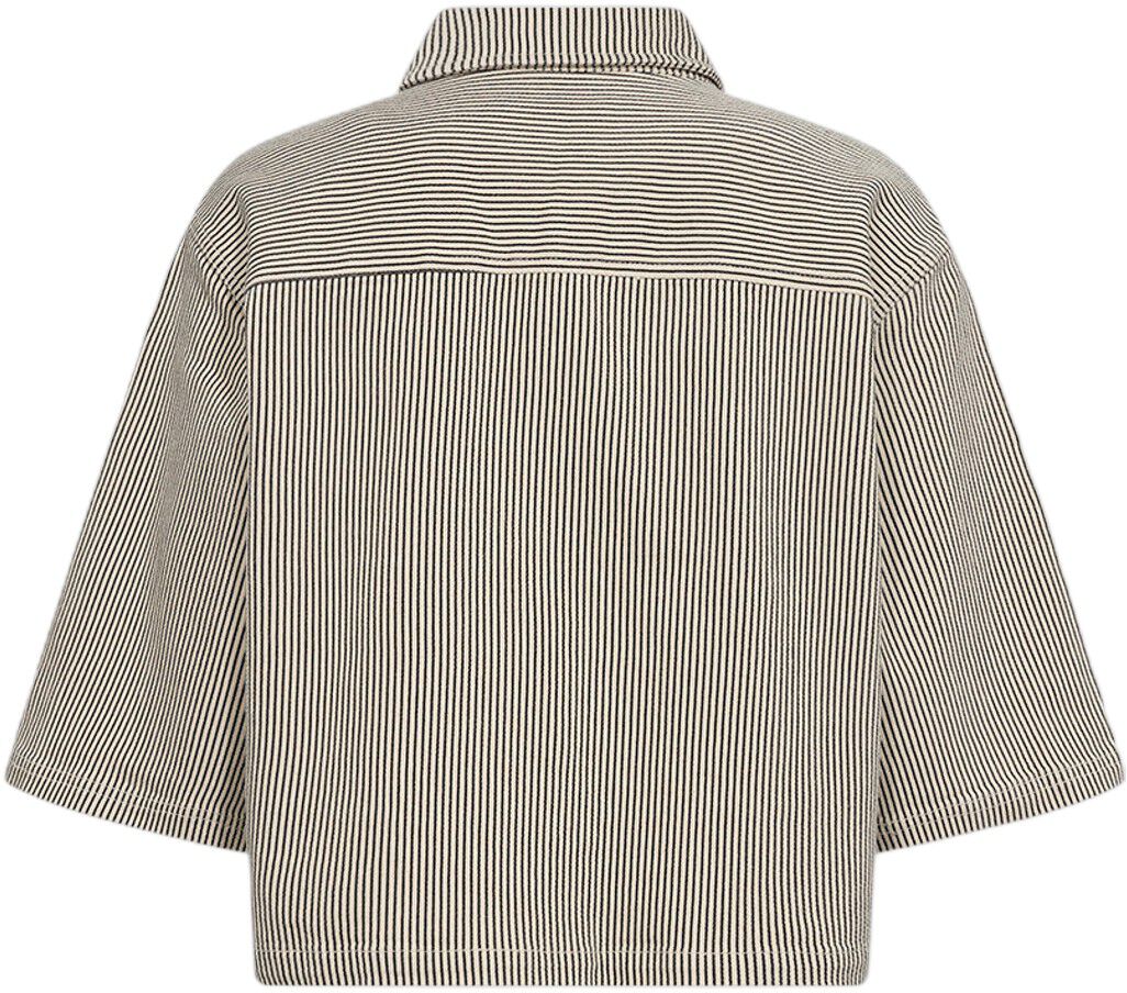 IVY-Uta Oversize Shirt Wash Black Sailor Stripe