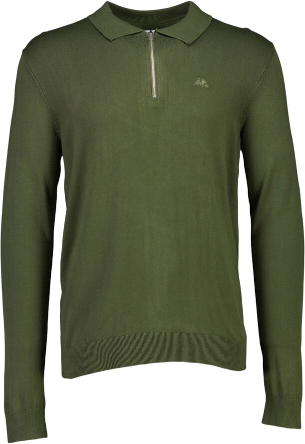 Ecovero L/S zip polo