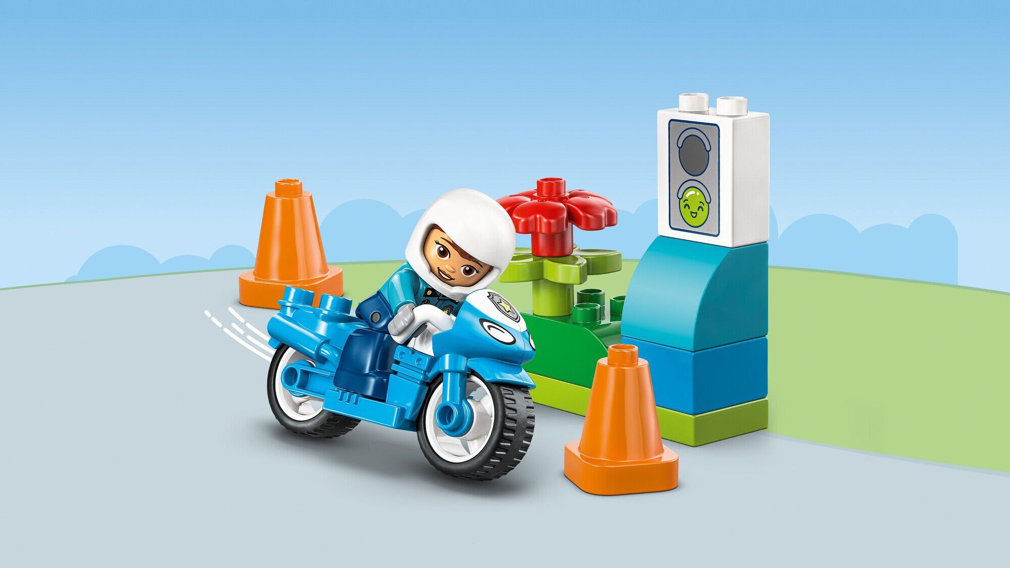 Bl&aring; politimotorcykel 10471