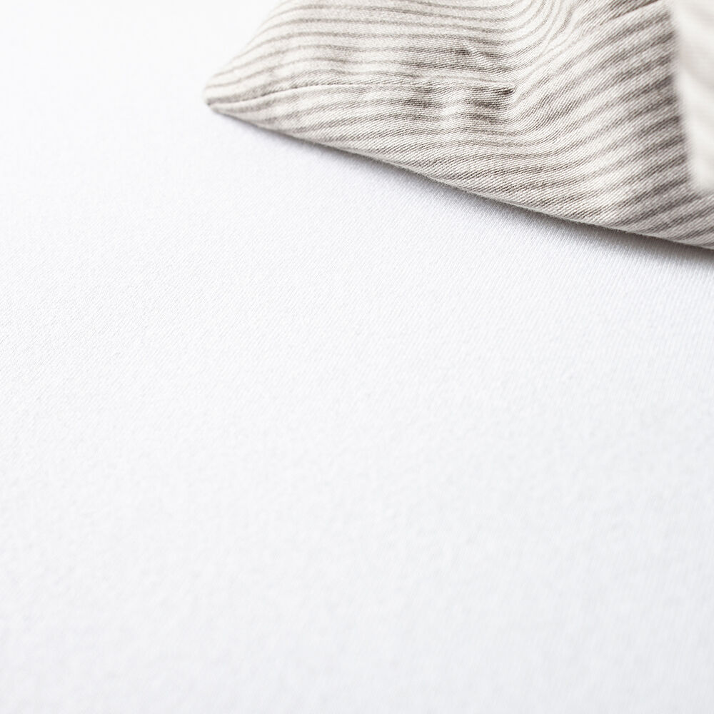 &Oslash;kologisk boxlagen, jersey - GOTS, hvid