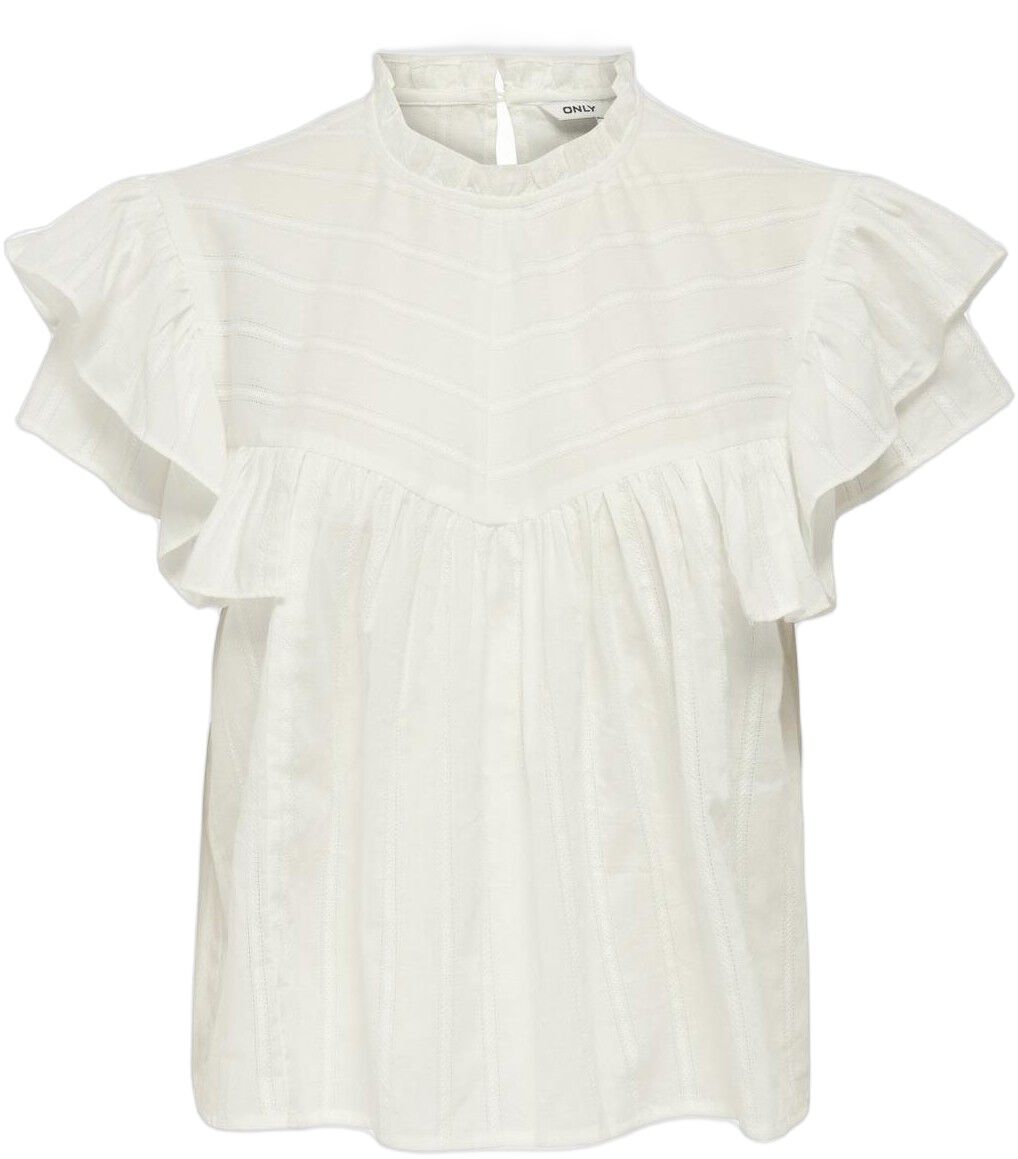 ONLHEIKE S/L FRILL O-NECK TOP WVN