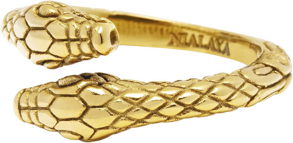 Men's Gold Plated Vintage Snake Ring