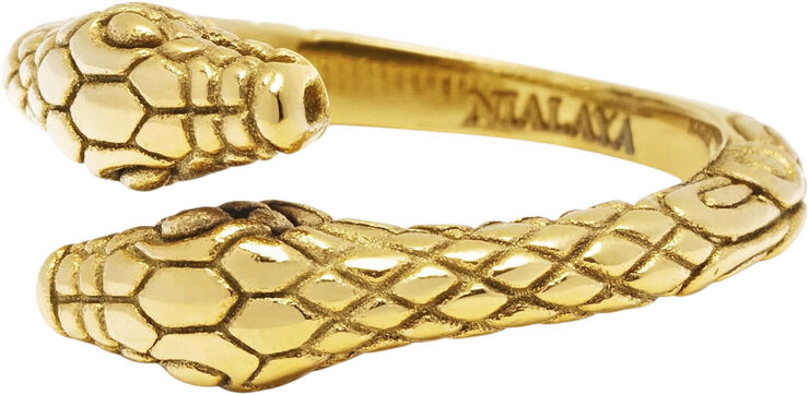 Men's Gold Plated Vintage Snake Ring