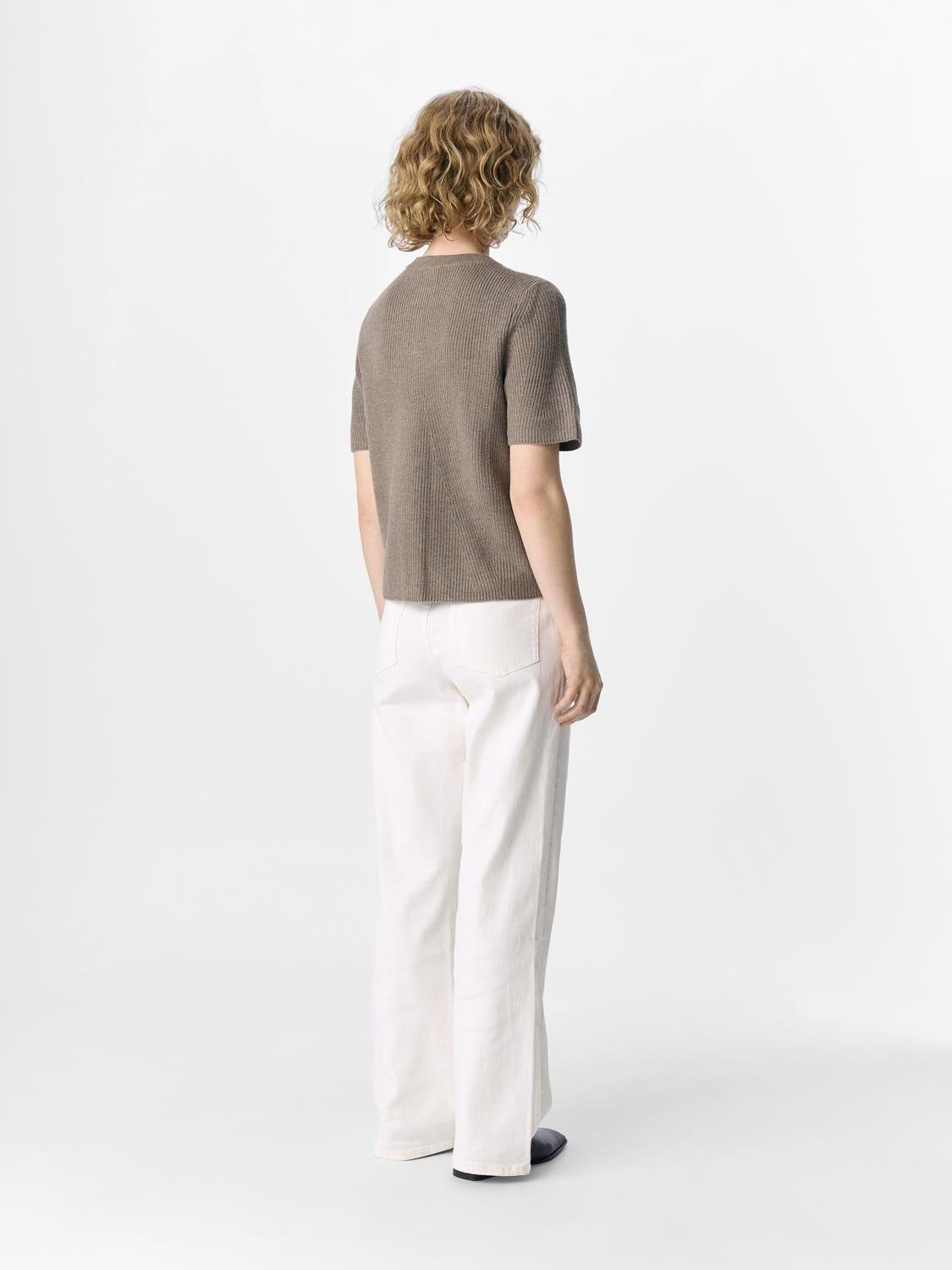 OBJVIOLA SS RE O-NECK CARDIGAN DIV