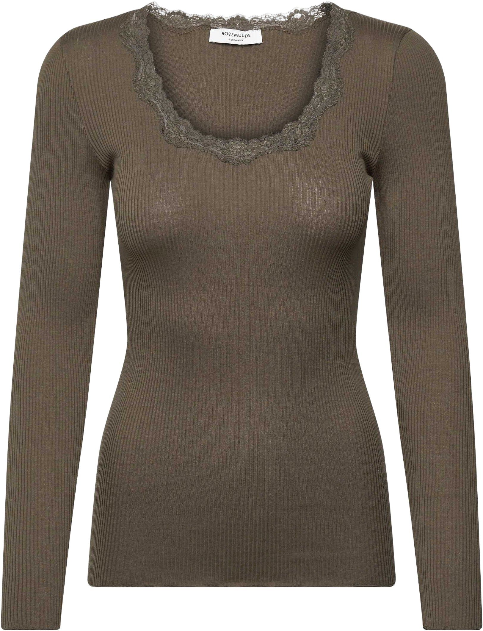 RWBabette Silk LS U-neck Lace T-shirt