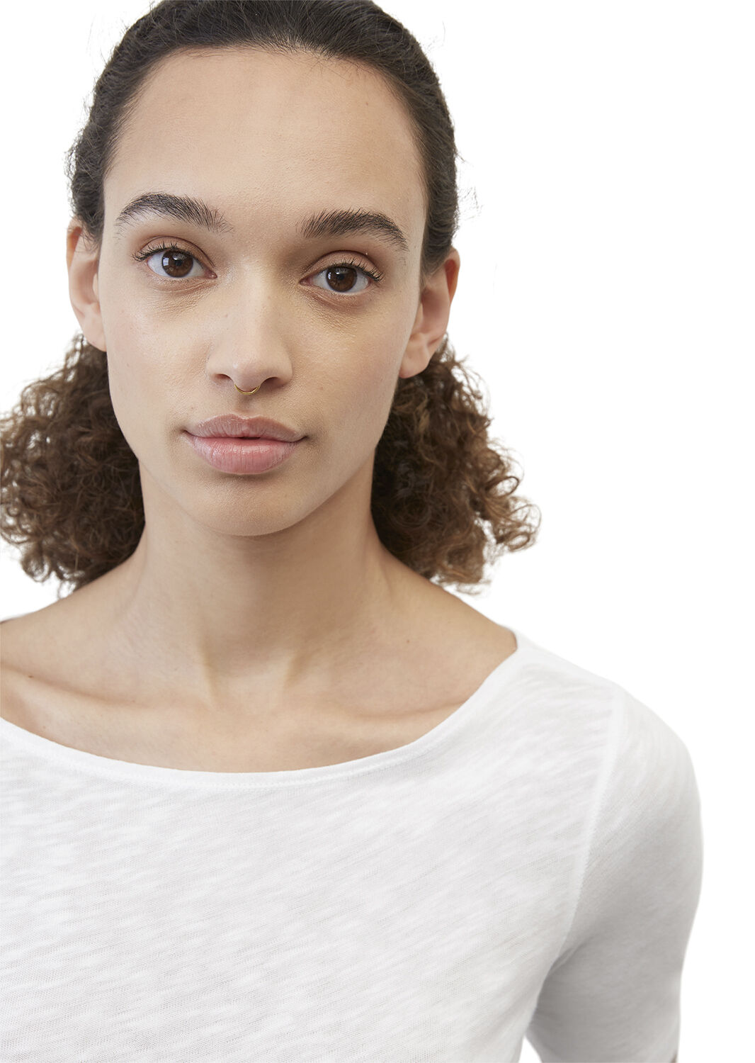 T-shirt, short-sleeve, boat-neck