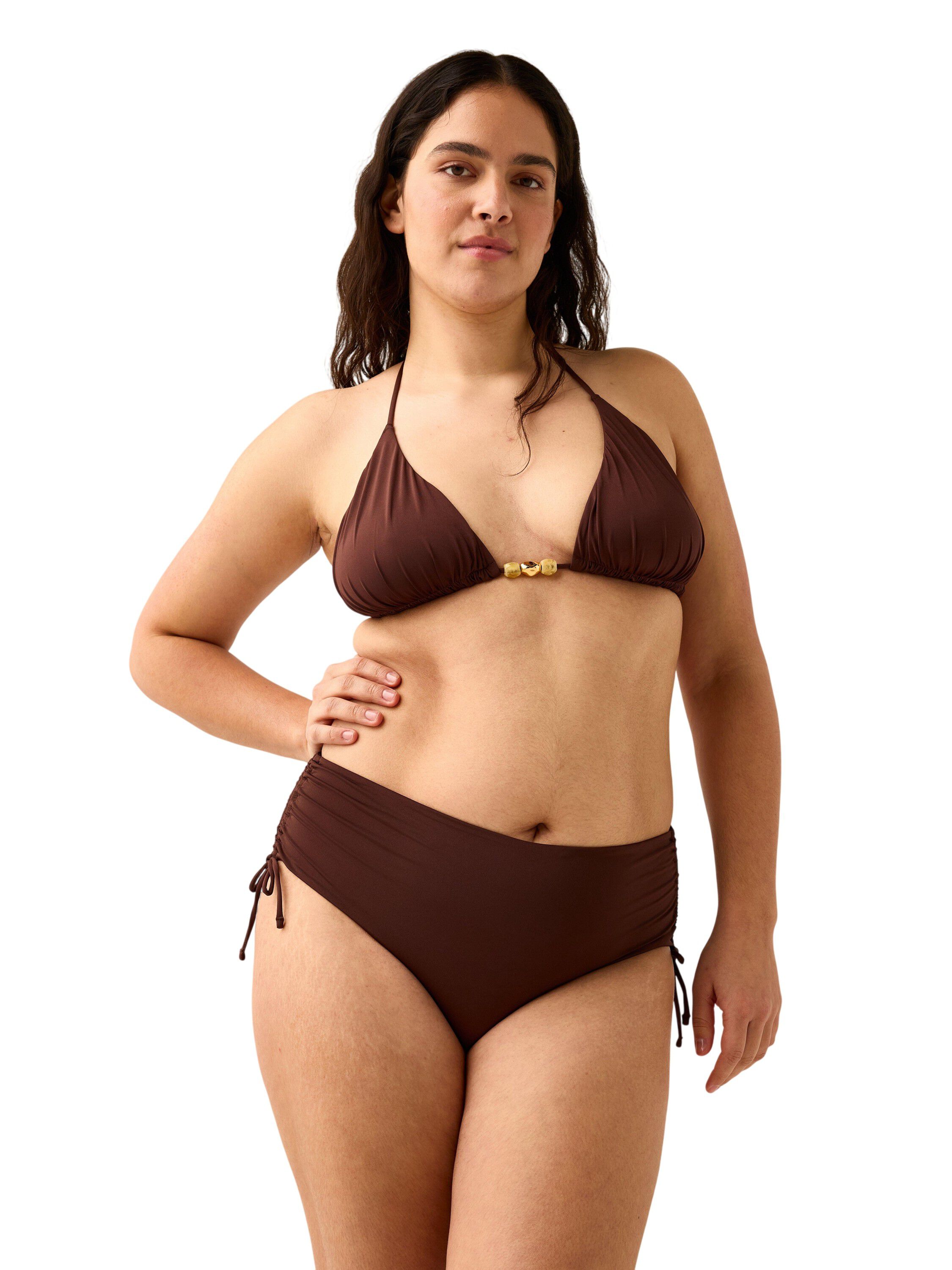 Triangle bikini bra with removable