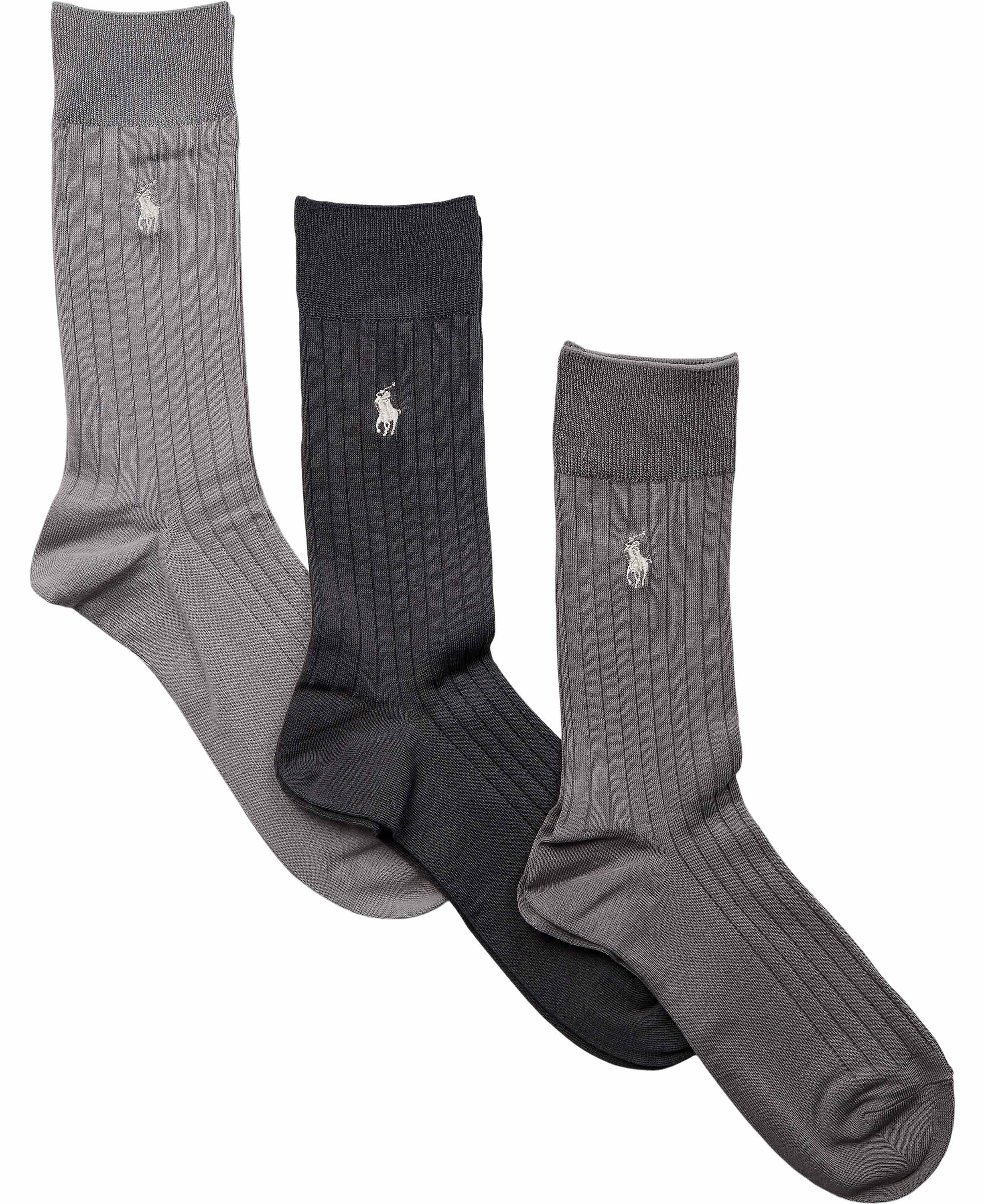 Ribbed Cotton-Blend Trouser Sock 3-Pack