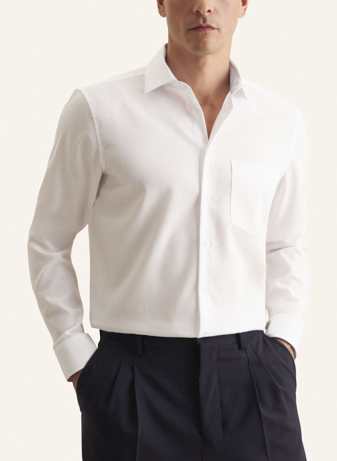 Business Shirt Regular Long sleeve Kent-Collar Small pattern