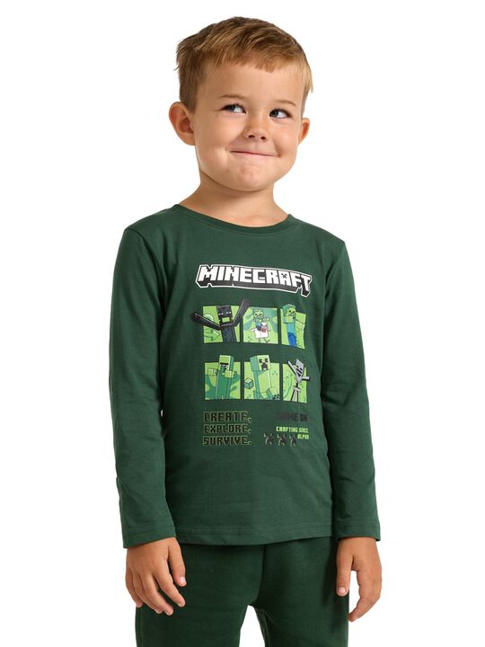 Long-sleeved top in soft cotton jer