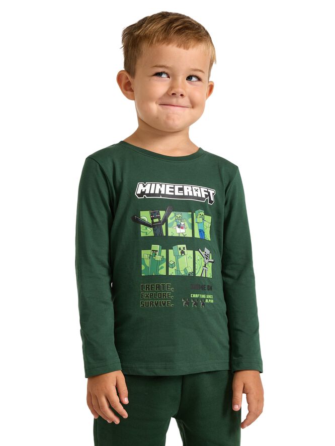 Long-sleeved top in soft cotton jer