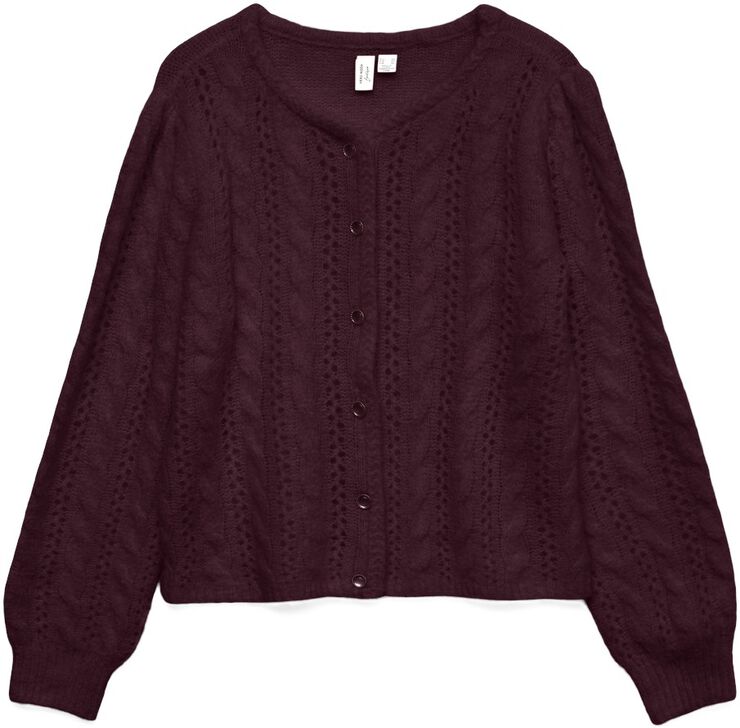 Vero moda VMGABRIELLE LS O-NECK CARDIGAN BTQ 10335283 bordeaux kopen Vero moda VMGABRIELLE LS O-NECK CARDIGAN BTQ 10335283 bordeaux kopen