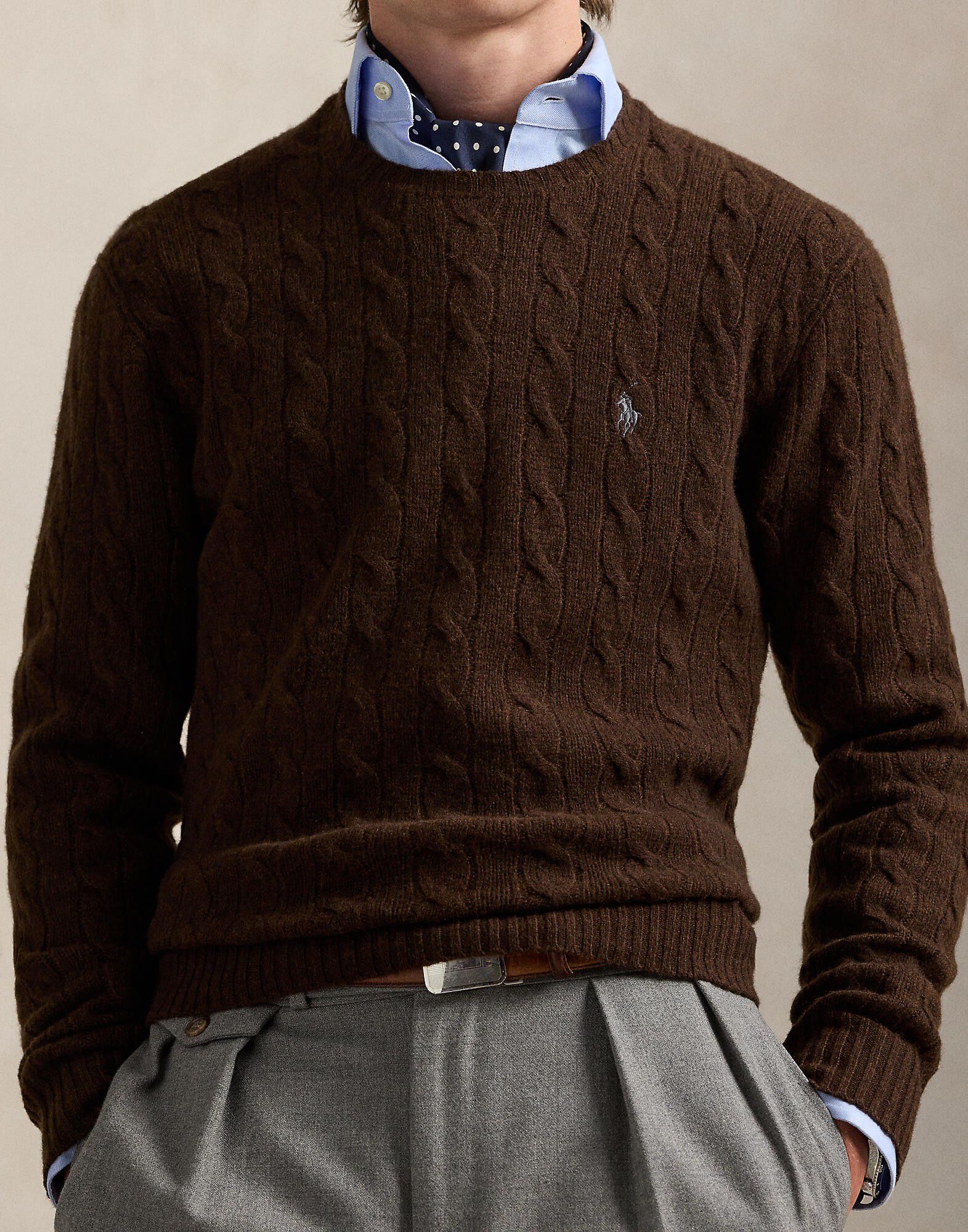 Cable-Knit Wool-Cashmere Sweater