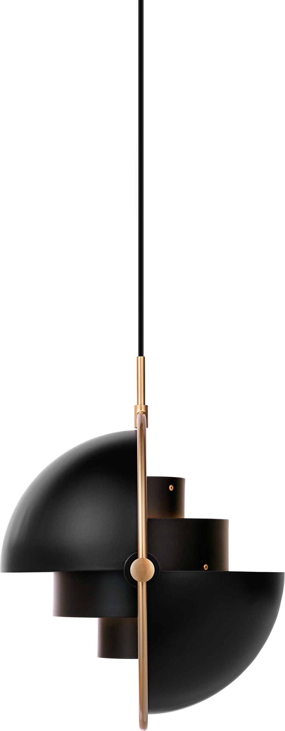 Multi-Lite Pendant (Base: Brass, Shade: Soft Black Semi Matt)